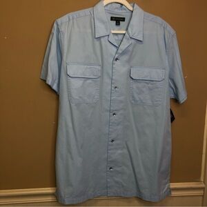 INC International Concepts Light Blue Button Front Shirt Size XL NWT